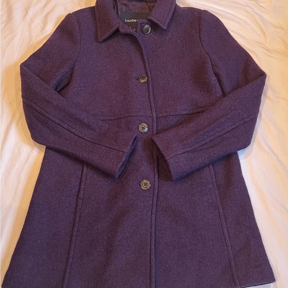 Lands' End Jackets & Blazers - Lands' End Women's Purple Pea Coat Classic! Size 4